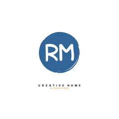 R M RM Initial logo template vector. Letter logo concept