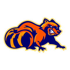 ferocious ferret logo in orange