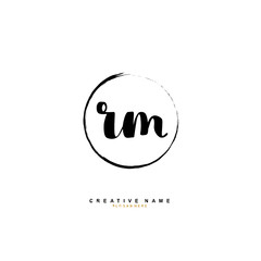 R M RM Initial logo template vector. Letter logo concept