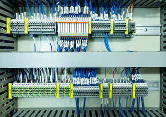 Electric control panel enclosure for power and distribution electricity. Uninterrupted, electrical...