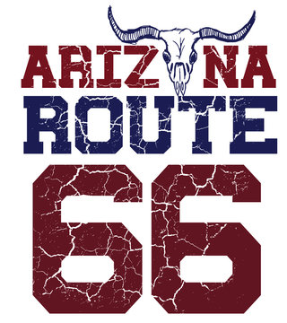 California chicago Route 66 graphic design vector art