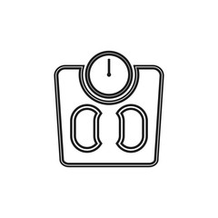 Human Weight Scale Line Icon. Editable Vector EPS Symbol Illustration.