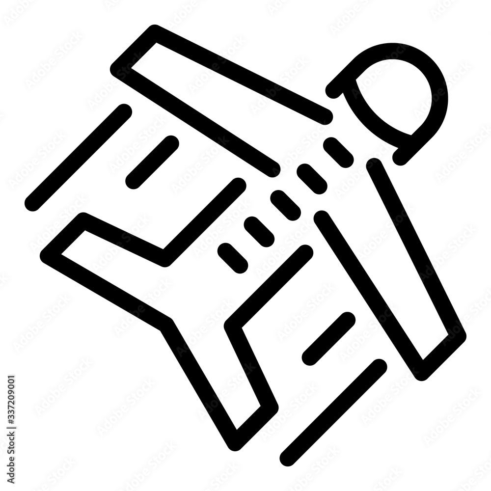Poster plane flies up icon. outline plane flies up vector icon for web design isolated on white background