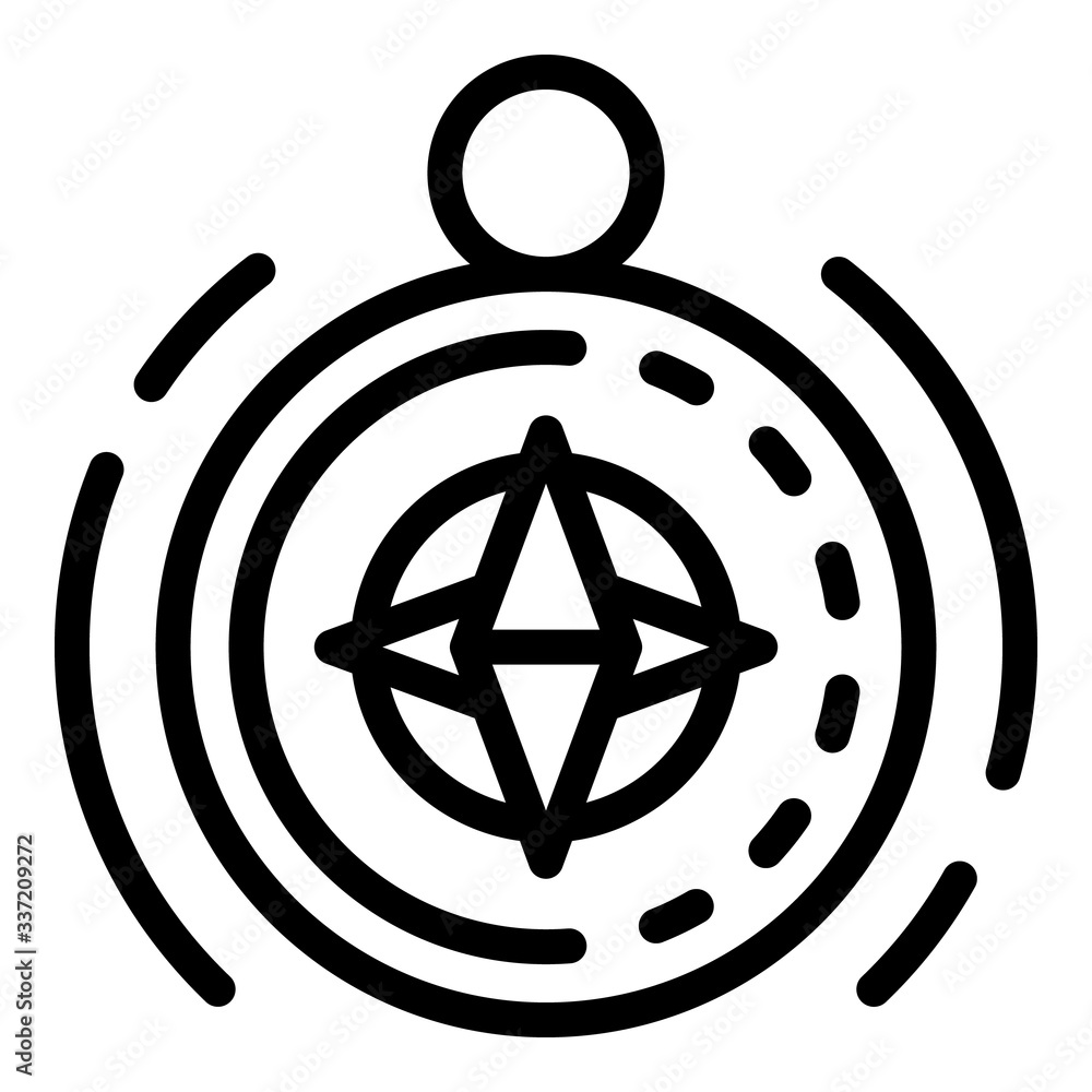 Poster compass icon. outline compass vector icon for web design isolated on white background