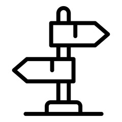 Pointers the way icon. Outline pointers the way vector icon for web design isolated on white background