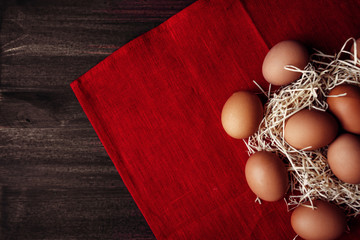 easter chicken brown eggs