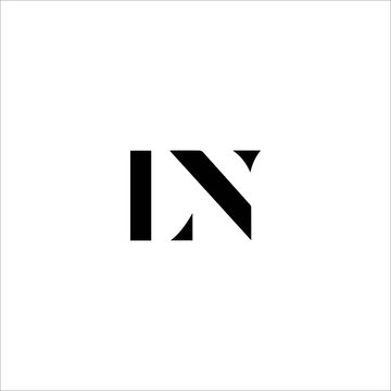 Initial letter ln or nl logo design template