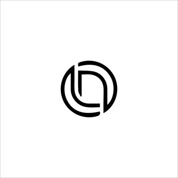 Initial letter ln or nl logo vector design