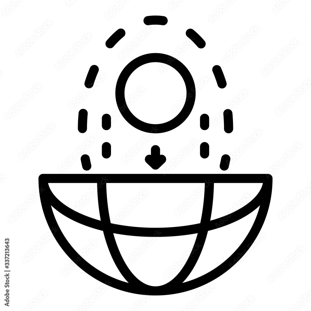 Poster the core of the planet icon. outline the core of the planet vector icon for web design isolated on w