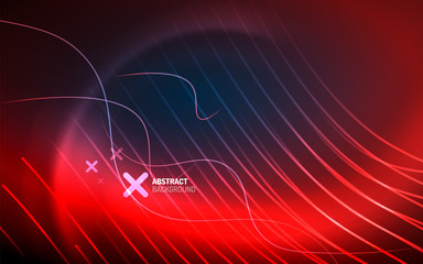 Abstract background - blue neon line design for Wallpaper, Banner, Background, Card, Book Illustration, landing page