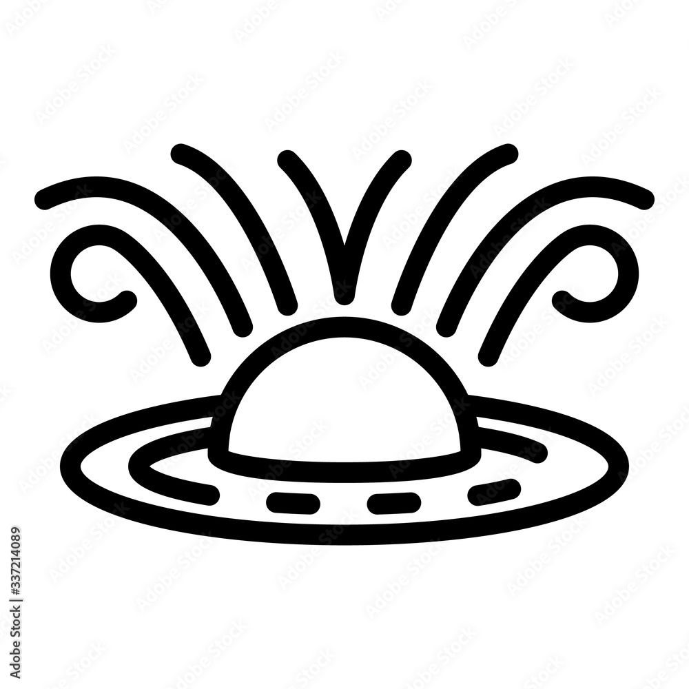 Poster the magnetic field of saturn icon. outline the magnetic field of saturn vector icon for web design i
