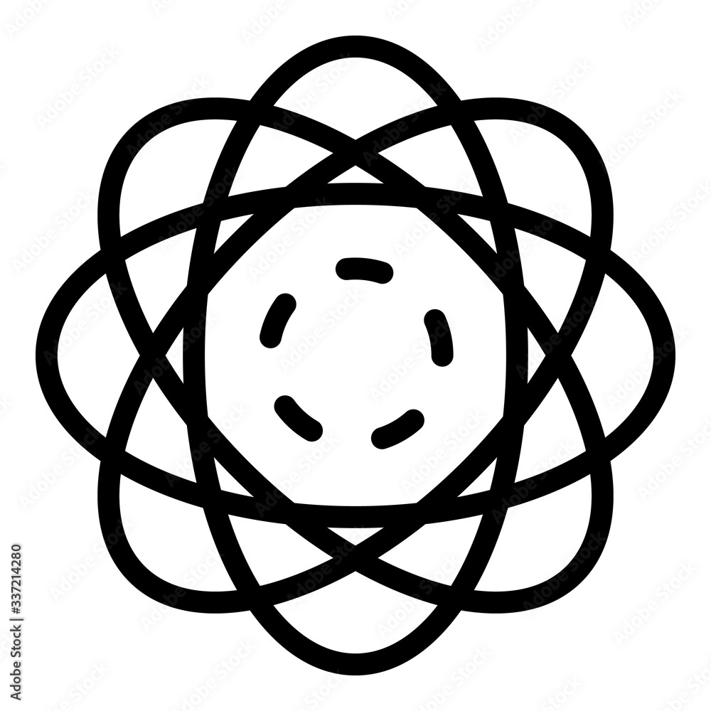 Poster electron motion cloud icon. outline electron motion cloud vector icon for web design isolated on whi
