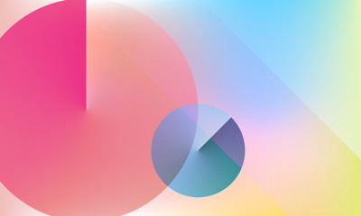 color abstract background with circles and gradient