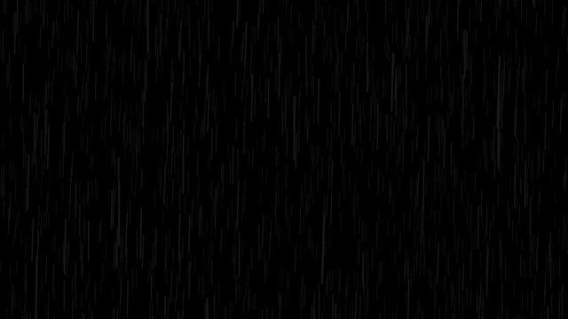 4k Loop Rain Drops Falling as alpha blackground
