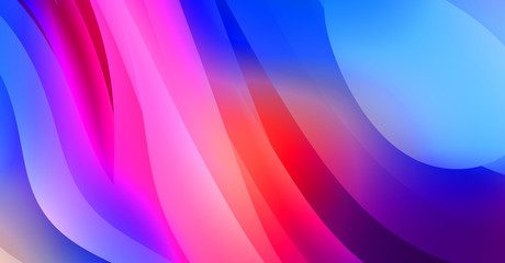 Abstract background with colorful gradient. Vibrant graphic wallpaper with stripes design. Fluid 2D illustration of modern movement.