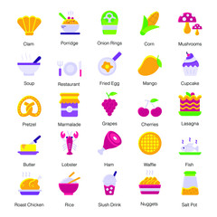 Pack Of Cuisine Flat Icons 