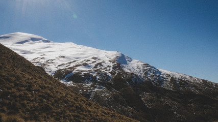 snowy mountain peaks