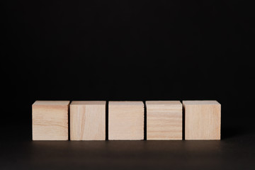 5文字スペース 木製ブロック