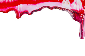 Red dripping paint