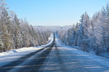 road trip across Lake baikal in winter season