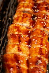 Grilled unagi eel with sauce 