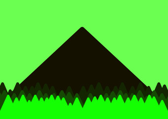 Simple Beautiful Nature Landscape Background Illustration Template
