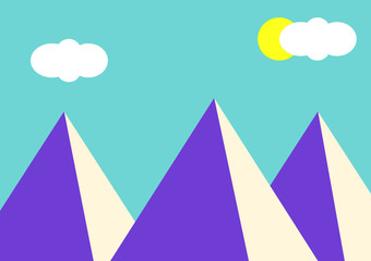Simple Beautiful Nature Landscape Background Illustration Template