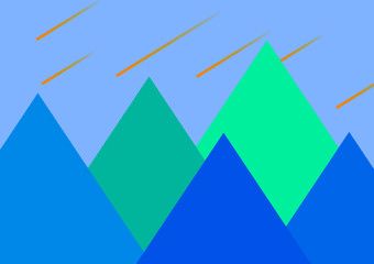 Simple Beautiful Nature Landscape Background Illustration Template