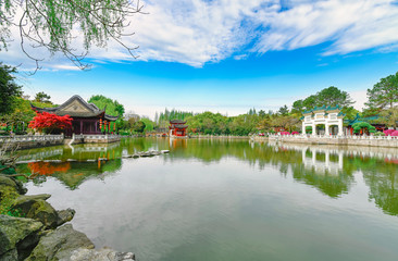 Fototapeta na wymiar Landscape of Grand View Garden in Shanghai, China
