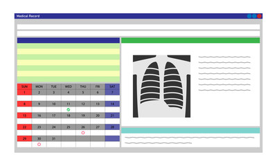 Illustration of an electronic medical record