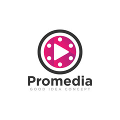 Media Player Logo Icon Design Vector