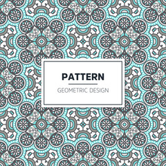 Seamless mandala islamic pattern. Vintage elements