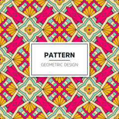 Seamless mandala islamic pattern. Vintage elements