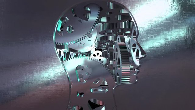 3D gears and cogs with metal face