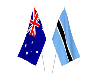 Australia and Botswana flags