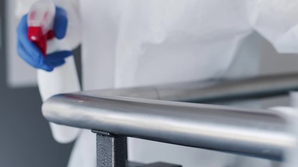 handrail disinfection - handrail disinfection after coronavirus epidemic