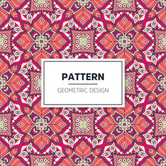Seamless mandala islamic pattern. Vintage elements