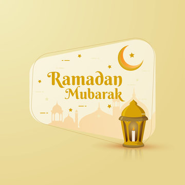 Islamic background for Ramadan Mubarak greeting concept