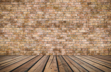 room with brick wall