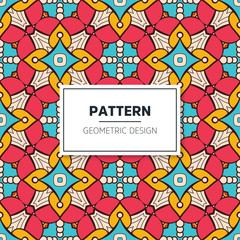 Seamless mandala islamic pattern. Vintage elements
