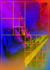 Orange rectangles on an abstract background - Lilleaker 