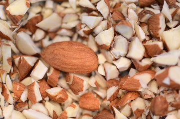 Chopped Almonds Background