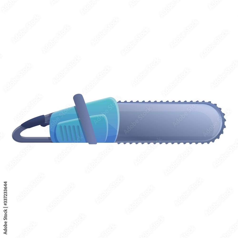 Poster handle chainsaw icon. cartoon of handle chainsaw vector icon for web design isolated on white backgr