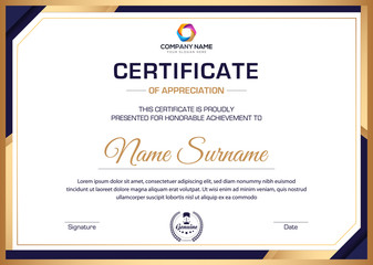 Multipurpose modern professional eps certificate template