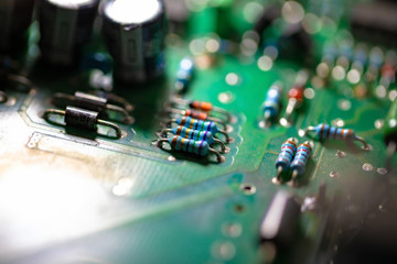 Electronic circuit board,
Resistor, used for wallpaper, used as illustrated book,closeup