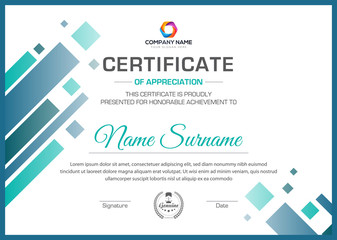 Vector trendy professional creative multipurpose certificate template design for all types company