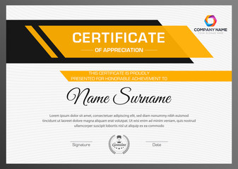 Multipurpose modern professional eps certificate template