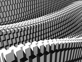 Fototapeta premium Dark silver cubes. Abstract metallic background. Modern design