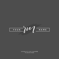 R M RM Initial logo template vector. Letter logo concept