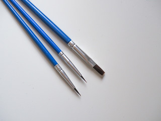 brush painting isolated on white